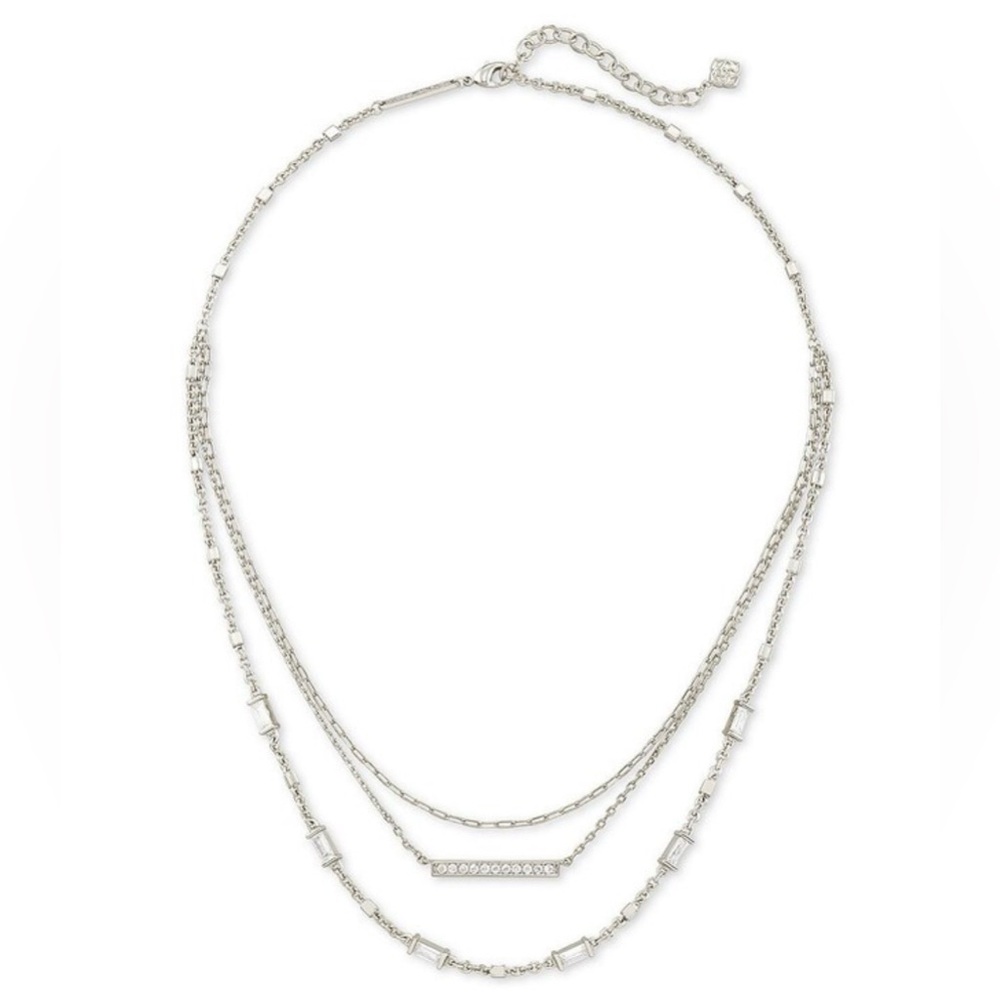 Kendra Scott Addison triple strand necklace in silver